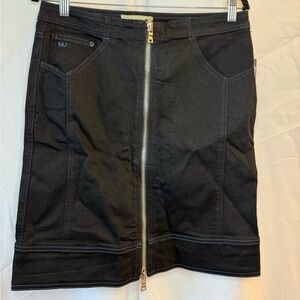 Marc By Marc Jacobs Dark Denim Skirt with Silver Zipper